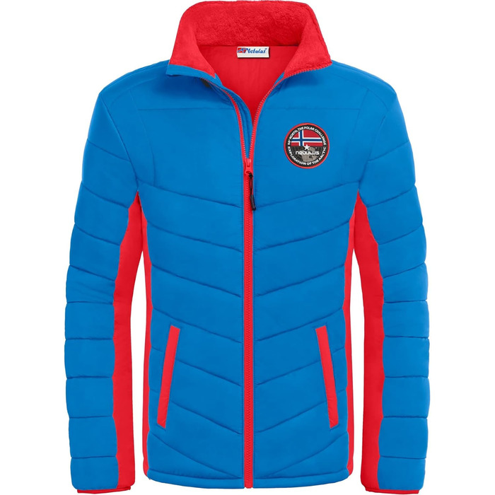 Зимова куртка Nebuus Genius для чоловіків (L, кобальт-червоний)