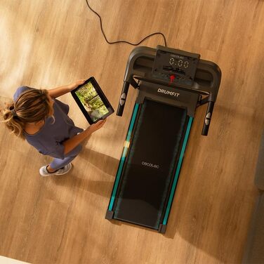 Біговий доріжка Cecotec DrumFit WayHome 1200 Sprint: 600W, 1-12 км/год, LCD, 100x40 см, колеса та тримач для телефону