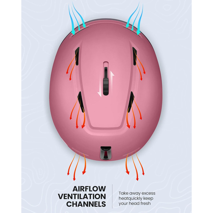 Гірськолижний шолом OutdoorMaster MIPS для сноуборду, рожевий L, вентиляція, полікарбонат, для чоловіків і жінок