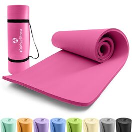 Фітнес килимок DoYourFitness: антиковзаюча поверхня, 183x61 см або XXL 190x100 см, товщина 0,8-2 см. Підходить для занять фітнесом, йогою, тренувань в залі та на вулиці. Для початківців та професіоналів. Рожевий колір.