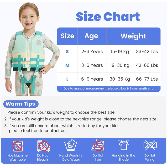 Дитяча жилетка для плавання Gogokids, рожева, для хлопчиків, 1-9 років