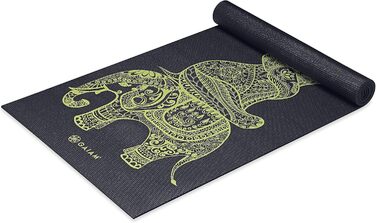Килимок для йоги Gaiam Premium 6 мм, нековзний, з принтом Tribal Wisdom Elephant, для йоги, пілатесу та фітнесу, 172x61x0,6 см