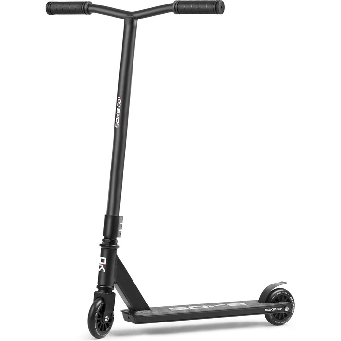 SOKE Stunt Scooter GO! - трюковий самокат для дорослих та дітей, ABEC 9 підшипники, чорний | Макс. вага 100 кг