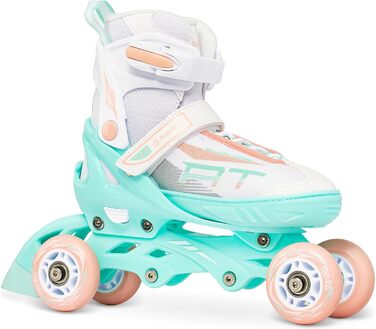 Інлайнерожі RAVEN Profession 4in1: регульовані ролики для дітей та дорослих (31-35), білий/м'ятний/помаранчевий