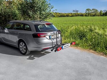 Велосипедний багажник EUFAB CROW BASIC на 2 велосипеди, для Е-байків, кріплення на причіп, чорний