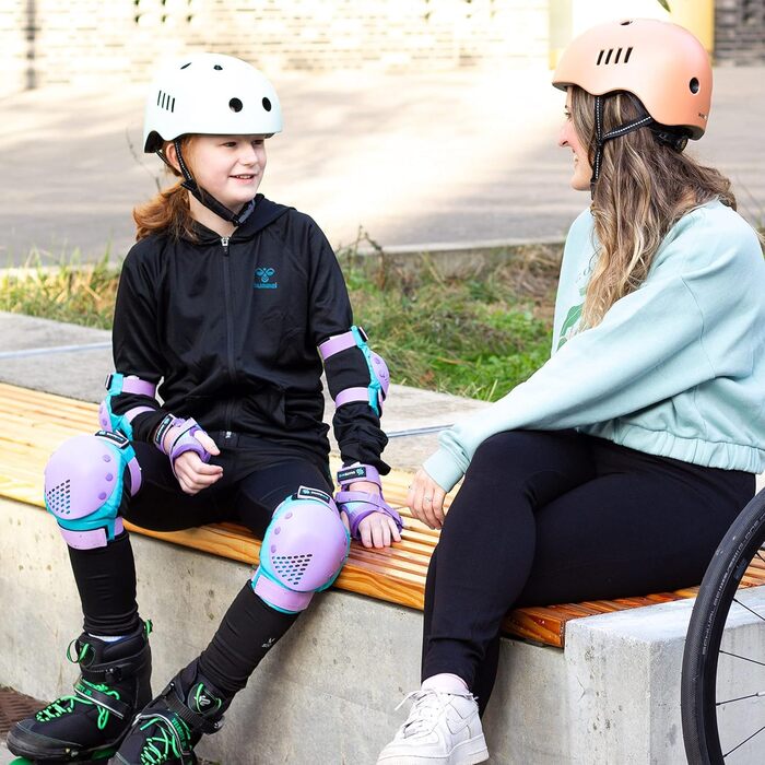 Дитячий велосипедний та скейтбордний шолом SKATEWIZ, легкий, розмір L (57-61 см), м'ятно-зелений, 8 дизайнів, розробка німецького виробника