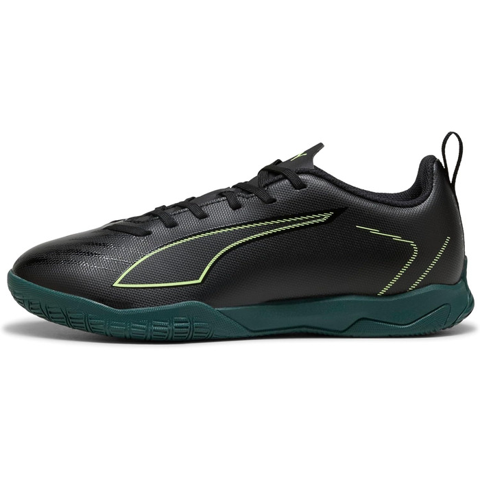 Дитячі футбольні бутси PUMA Ultra 6 Play It Jr для гри на твердих поверхнях (32 EU, Puma Black Fizzy Light Green)