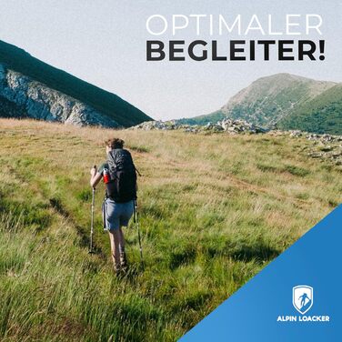 Складані трекінгові палиці Alpin Loacker з карбону або алюмінію з корковою ручкою, телескопічні, для скандинавської ходьби, трекінгу, лиж, для чоловіків і жінок, 115-135 см