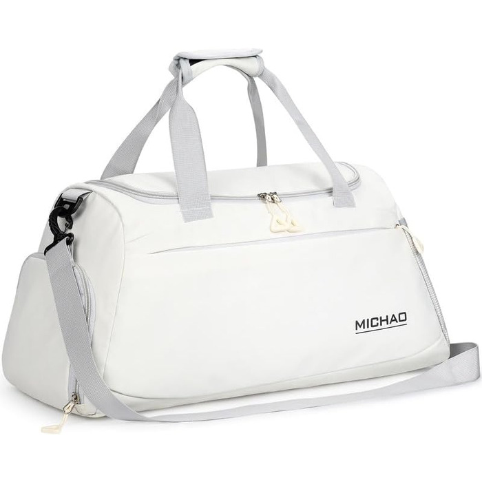 Спортивна сумка-рюкзак для подорожей: велика, водонепроникна, з відділенням для взуття та мокрих речей, для жінок та чоловіків, перловий білий