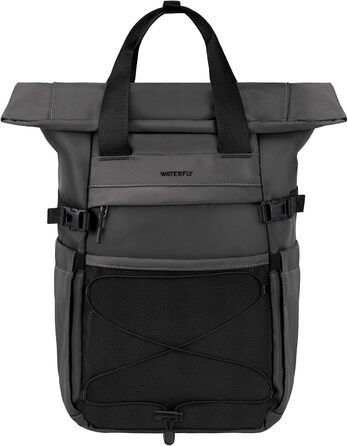 WATERFLY Ролтоп-рюкзак 16-21 л для ноутбука 16'' — стильний міський рюкзак для чоловіків і жінок, водостійкий, для навчання, роботи, подорожей, спорту