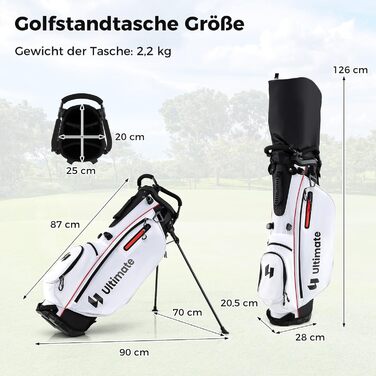 GYMAX Комплект жіночих гольф-клубів, 13-ти частинний набір з сумкою-стійкою та захистом від дощу, включає драйвер 460CC, 3 фейрвеї, гібрид, залізи 5/6/7/8/9/P/S, червоний