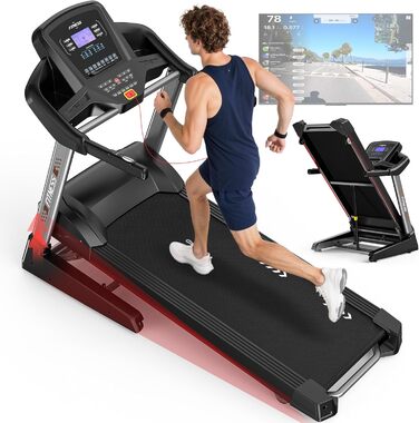 Біговий тренажер CharonFit T800: складний, потужний, до 160 кг, 20 км/год, з монітором