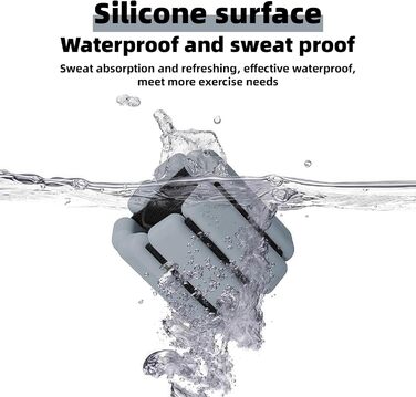 Регульовані вантажні манжети на зап'ястя та щиколотки - набір для йоги, танців, аеробіки сірого кольору
