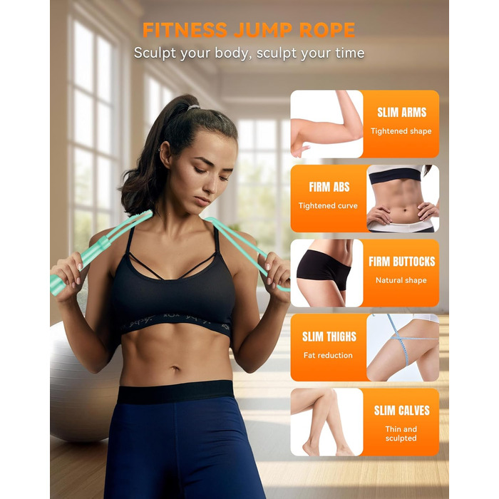 Стрибкове канат iMoebel Springseil Fitness 6 мм, 3 м, PVC, регульований, з ABS ручкою, для дітей та дорослих, бокс, схуднення, кросфіт (зелений)