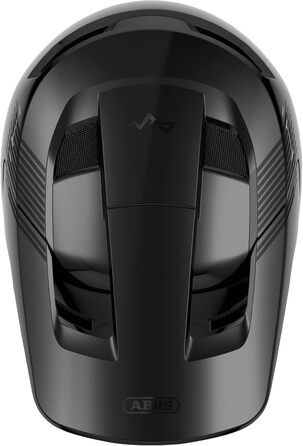 ABUS HiDrop – Захисний шолом для даунхілу та ендуро, сертифікований ASTM, фулфейс, ABS-оболонка, для MTB, дорослих та підлітків, чорний глянцевий, розмір M (57-58 см)