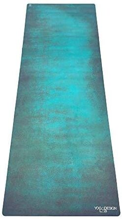 Йога-мат Yoga Design Lab Combo 3.5 мм, нековзкий, натуральний каучук, рушник, для інтенсивних тренувань, з ременем, зелений Aegean