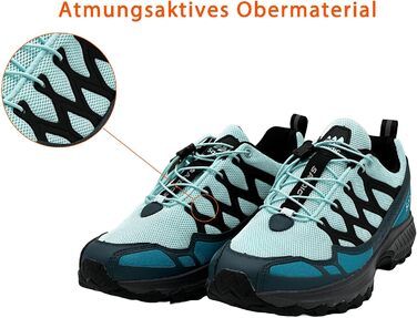 Трекінгові черевики Damen Herren Mittelblau Hellblau 36 EU дихаючі для активного відпочинку
