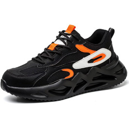 Чоловічі та жіночі робочі черевики-кросівки з металевим носком, чорні, 43 EU