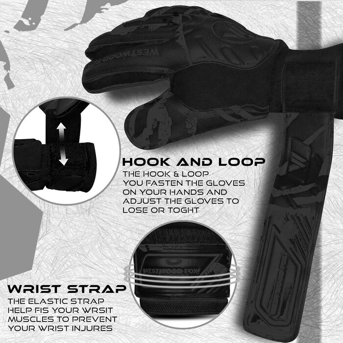 Воротарські рукавички WESTWOOD FOX Fingersave для дітей та юнаків, DumboLatex, 4+3 мм, розмір 6 (8-10 років), жовто-білі