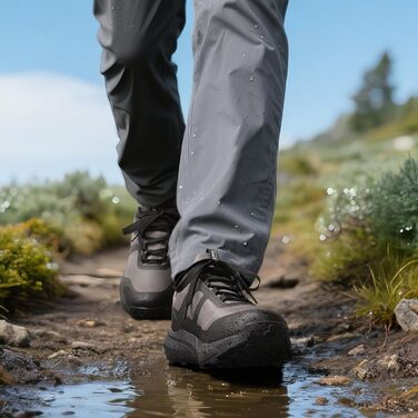 Чоловічі водонепроникні трекінгові черевики NORTIV 44 EU (Чорний, Сірий) - для туризму, хайкінгу та активного відпочинку