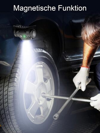 Налобний ліхтар UNBON LED акумуляторний, перезаряджається через USB-C, дуже яскравий, з регулюванням яскравості, 3 режими, сенсор, IPX4, вологостійкий, для туризму, риболовлі, 2 шт.