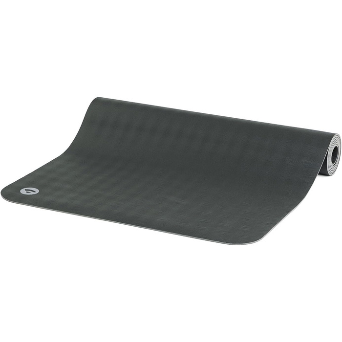 Килимок для йоги Bodhi ECO PRO: Натуральний каучук, антиковзкий, 185x60x0.4 см (сланцевий сірий) для йоги та пілатесу