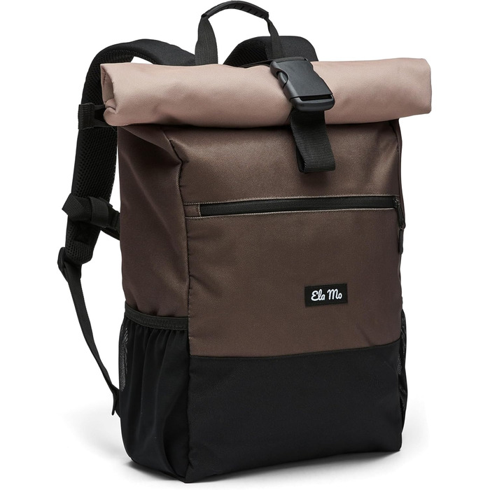 Рюкзак Ela Mo Rolltop, пісочний та оливковий, міський, водостійкий