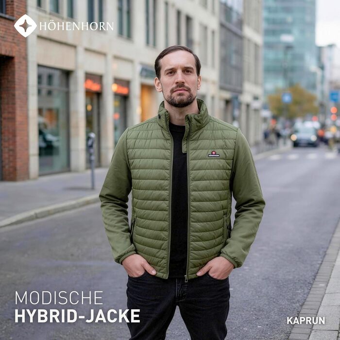 Чоловіча гібридна куртка-софтшелл Höhenhorn Kaprun, стежкова спортивна куртка, зелена, розмір S