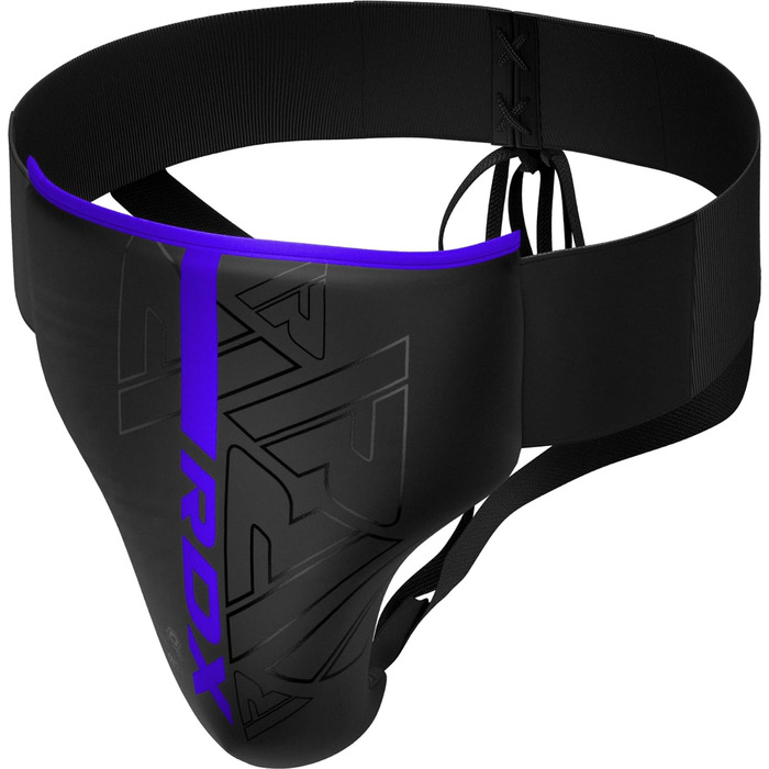 Чоловічий паховий захист RDX KARA для боксу, кікбоксингу, MMA, муей-тай, карате, таеквондо, майя шкіра, синій, розмір S