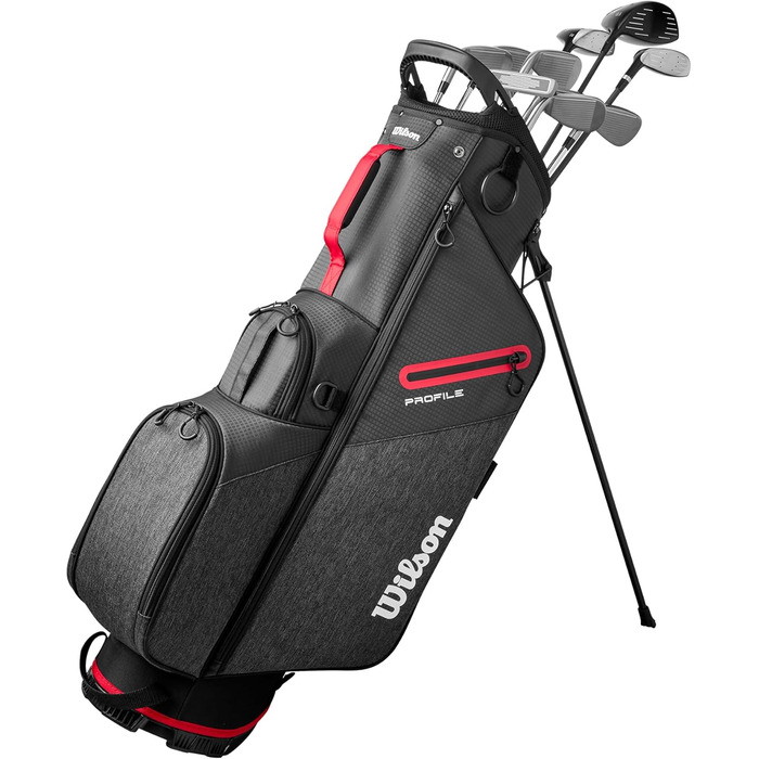 Гольф-набір Wilson Profile Complete для правшів, Графітова конструкція, Червоно-чорно-срібний, Стандартний розмір