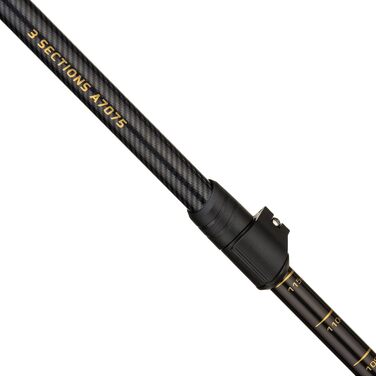 Трекінгові палиці для скандинавської ходьби Nordic Walking, ультралегкі односекційні палиці з гумовими наконечниками для жінок та чоловіків (Чорний, 110/115 см)