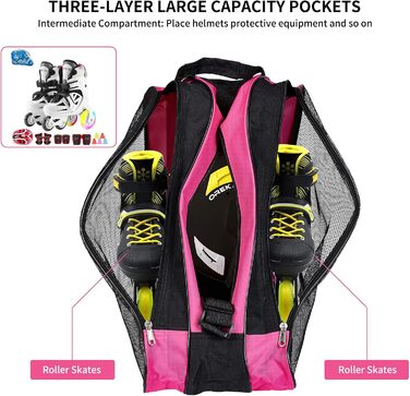 Сумка для роликових ковзанів MXiiXM, дихаюча, з регульованим плечовим ременем, для жінок, чоловіків, дітей та дорослих, аксесуари для роликів