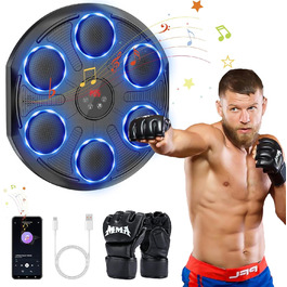 Музичний бокс-машина HSYFUNA з Bluetooth, 12 режимів швидкості, LED підсвіткою, лічильником, для тренувань вдома та у спортзалі, для дорослих і дітей, 2024, регулювання гучності