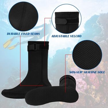 AUAUY Неопренові рукавички для плавання, 3 мм, теплі рукавички для дайвінгу, гнучкі рукавички для плавання з антиковзким покриттям, рукавички для дайвінгу для дорослих, рукавички для відкритої води, плавання, серфінгу, дайвінгу, XL, рукавички та шкарпетки