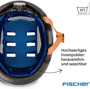 Дитячий велосипедний шолом FISCHER BMX з LED-ліхтарем, для велосипеда, скейтборду, екстриму