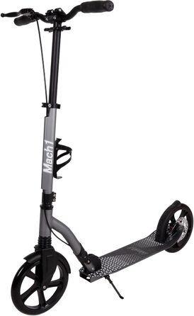 Самокат Mach1 ALU City Roller складаний, колеса 145-250 мм, для дорослих і дітей, алюмінієвий, великі колеса XXL