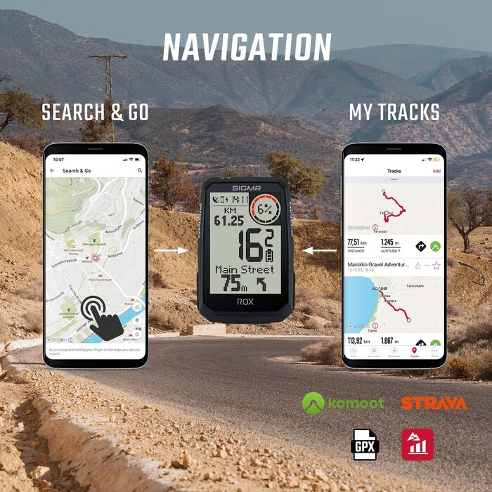 Велокомп'ютер SIGMA ROX 4.0 Special Edition GPS бездротовий з навігацією, сумісний з E-Bike (чорний)