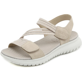 Жіночі сандалії літні, туристичні, на платформі, спортивні. Зручні сандалі для прогулянок, пляжу, спорту. Розміри 35-42 EU, колір бежевий. Стиль B