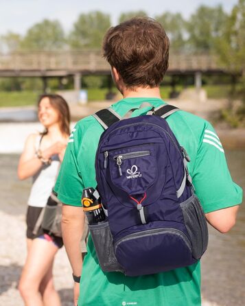 WATERFLY ультралегкий складаний рюкзак 20 л для туризму, трекінгу, подорожей, чоловічий/жіночий, водостійкий, спортивний