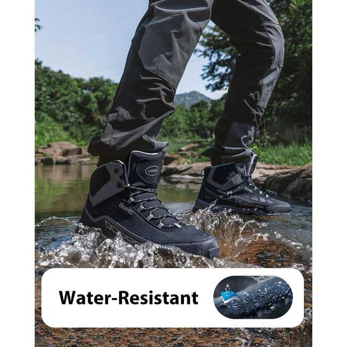 Черевики для хайкінгу/трекінгу чорного кольору, водонепроникні, легкі, 37-46 EU