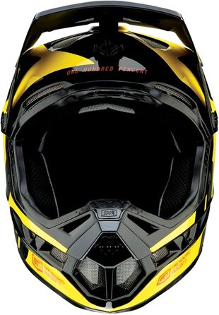 Шолом для даунхілу MTB/BMX, 100% композит, легкий та дихаючий, склопластик, з козирком і підборіддям, жовтий неон, розмір L