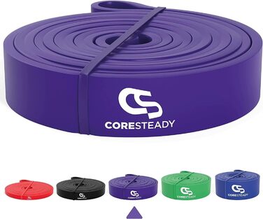 Еспандер Coresteady фітнес-гумка для спорту, міцна гумова стрічка для підтягувань, чоловіків і жінок, силові тренування та нарощування м’язів, фітнес, тренування, допомога при підтягуваннях, фіолетова, середній рівень, 15-40 кг