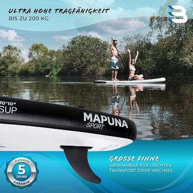 Надувна дошка для SUP Bluemarina Mapuna, 330x76x15 см, до 200 кг, комплект для сапсерфінгу, гарантія 5 років