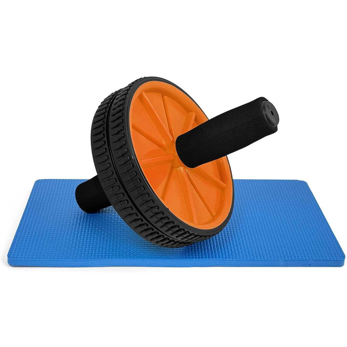 Колесо для пресу OcioDual з ручкою, тренажер для дому, AB Wheel (Помаранчевий)