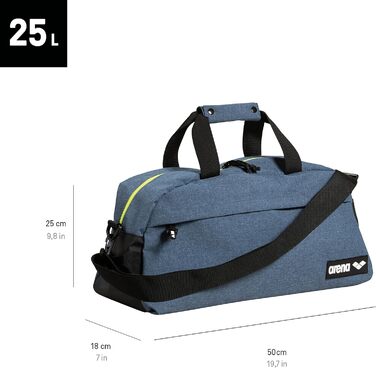 Сумка для спорту та плавання Arena Team Duffle 25 л, з відділенням для вологого одягу, знімний ремінь, велика дорожня сумка для тренувань, басейну та подорожей, червона