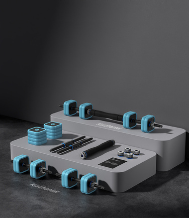 Набір розбіреміх гантелей 3 в 1 (10 кг) з грифом для тренувань вдома та в залі