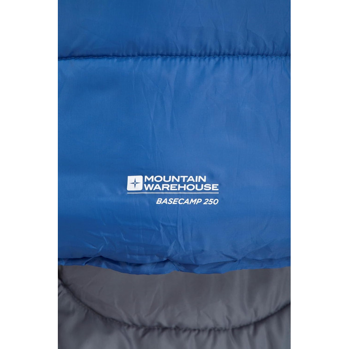 Спальний мішок Mountain Warehouse Basecamp 250 - для дорослих та дітей, блакитно-зелений