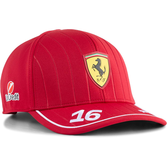 Кепка PUMA Scuderia Ferrari F1 2025 Charles Leclerc - червона, універсальний розмір