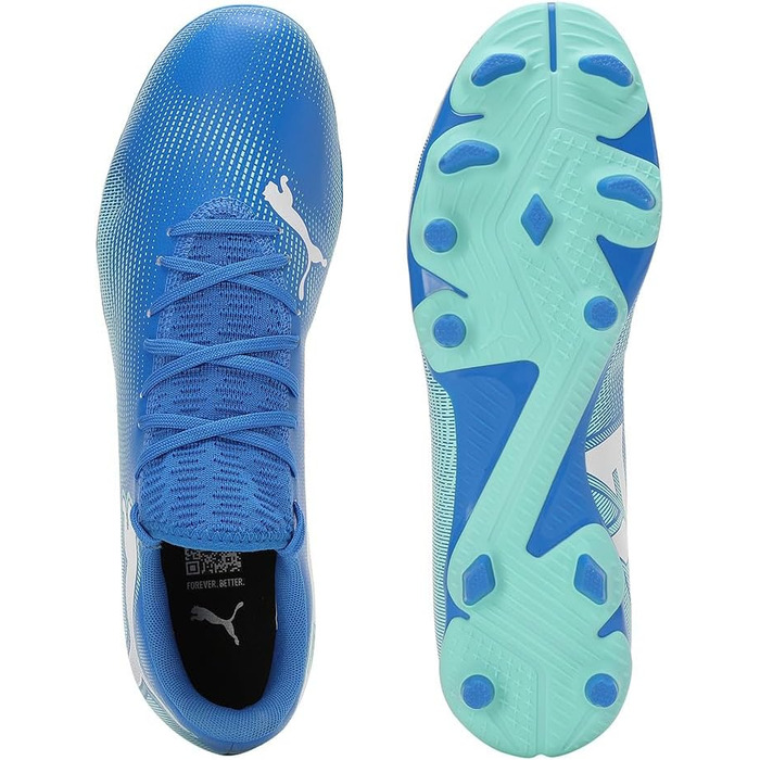 Кросівки футбольні PUMA Future 7 Play Fg/Ag, 40.5 EU, Hyperlink Blue/Mint/White