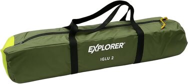 Намет Explorer Zelt Iglu 2-3/Igluzelt 2-4: Куполоподібний намет з тамбуром, водонепроникний, для кемпінгу, сімейного відпочинку, 2000 мм водяний стовпчик